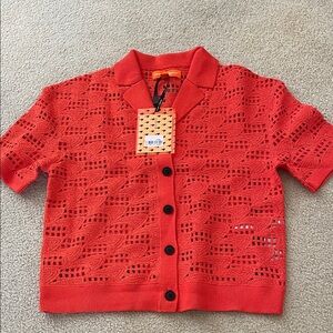 NWT Reiss McLaren crochet shirt